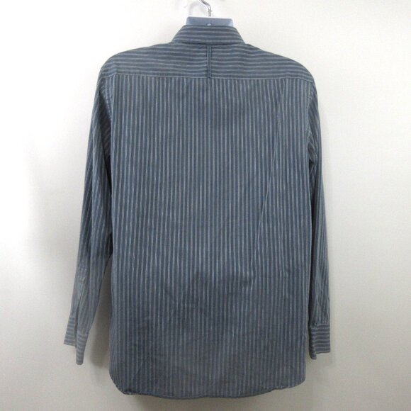 Banana Republic Mens Shirt Sz Large Button-Down Blue Striped 100% Cotton Casual - Picture 2 of 6